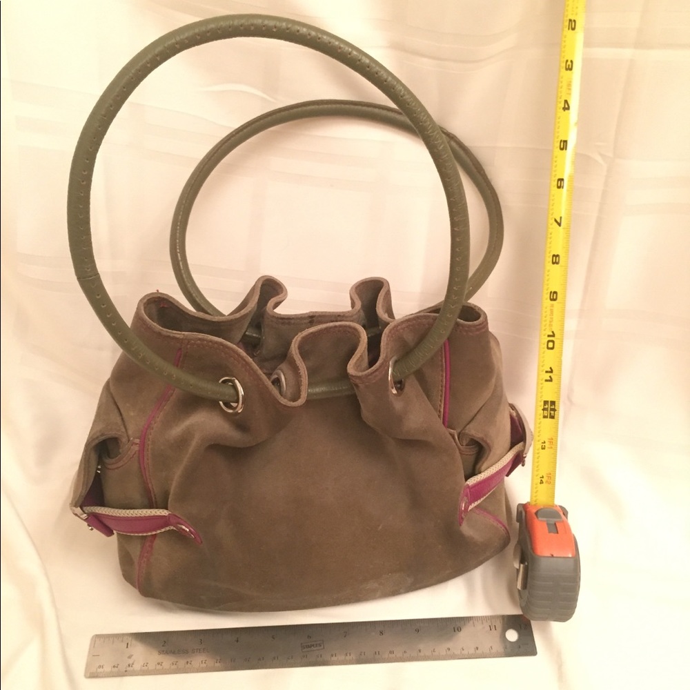 Cole Haan Green Suede Shoulder Bag